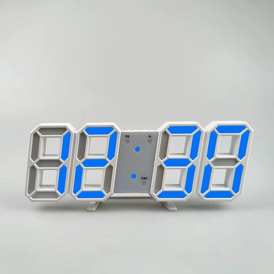 3D LED Digital Alarm Clock – Wall or Desk Display