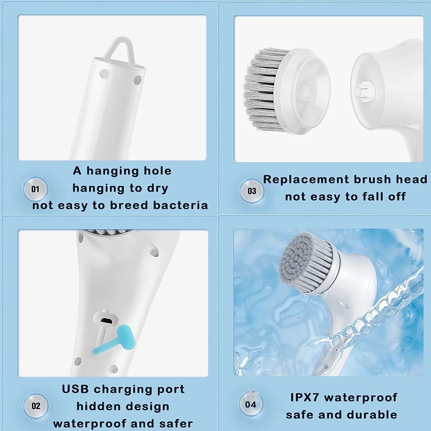 Beiou™ 5-in-1 Cordless Electric Spin Scrubber
