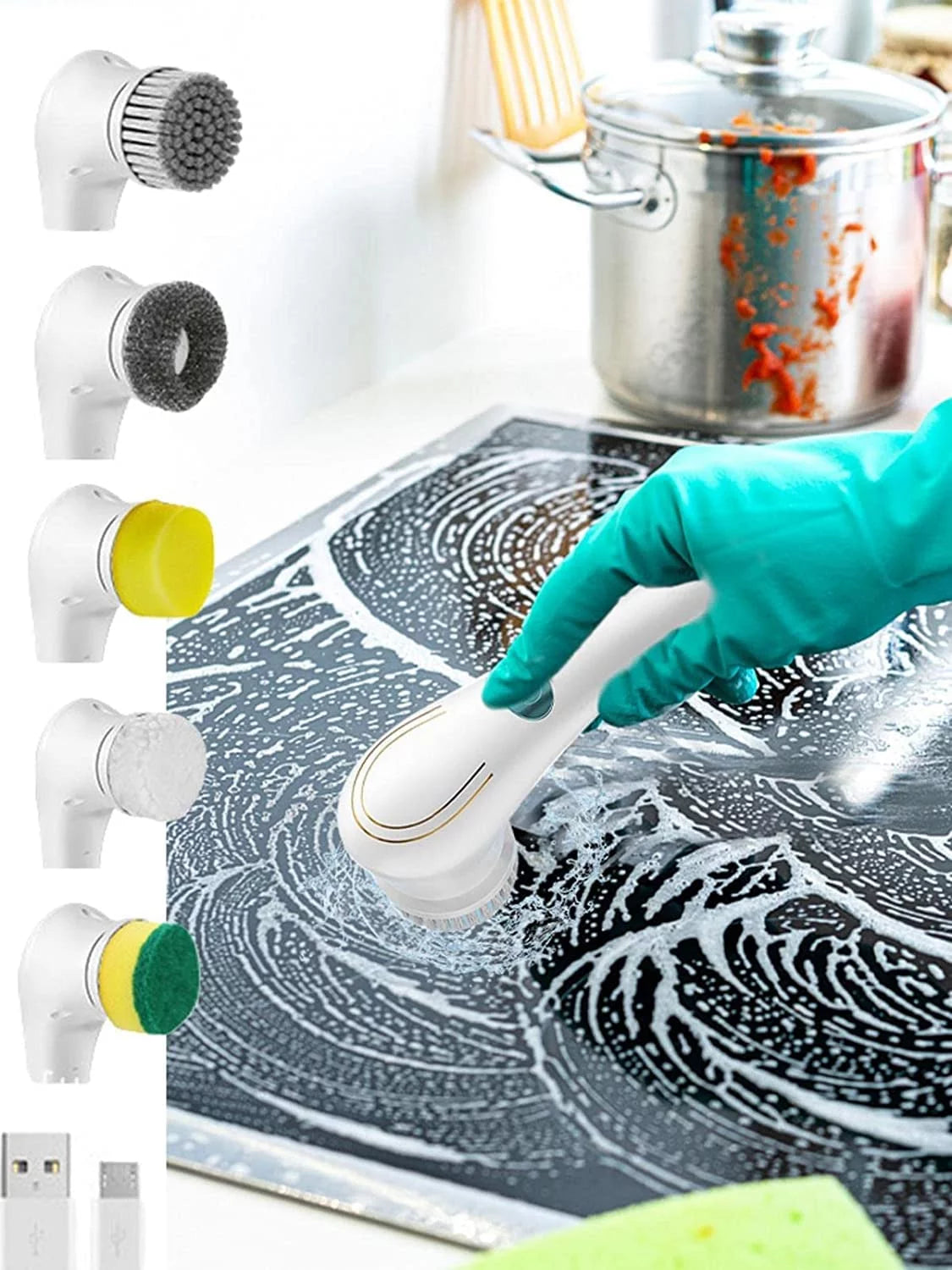 Beiou™ 5-in-1 Cordless Electric Spin Scrubber