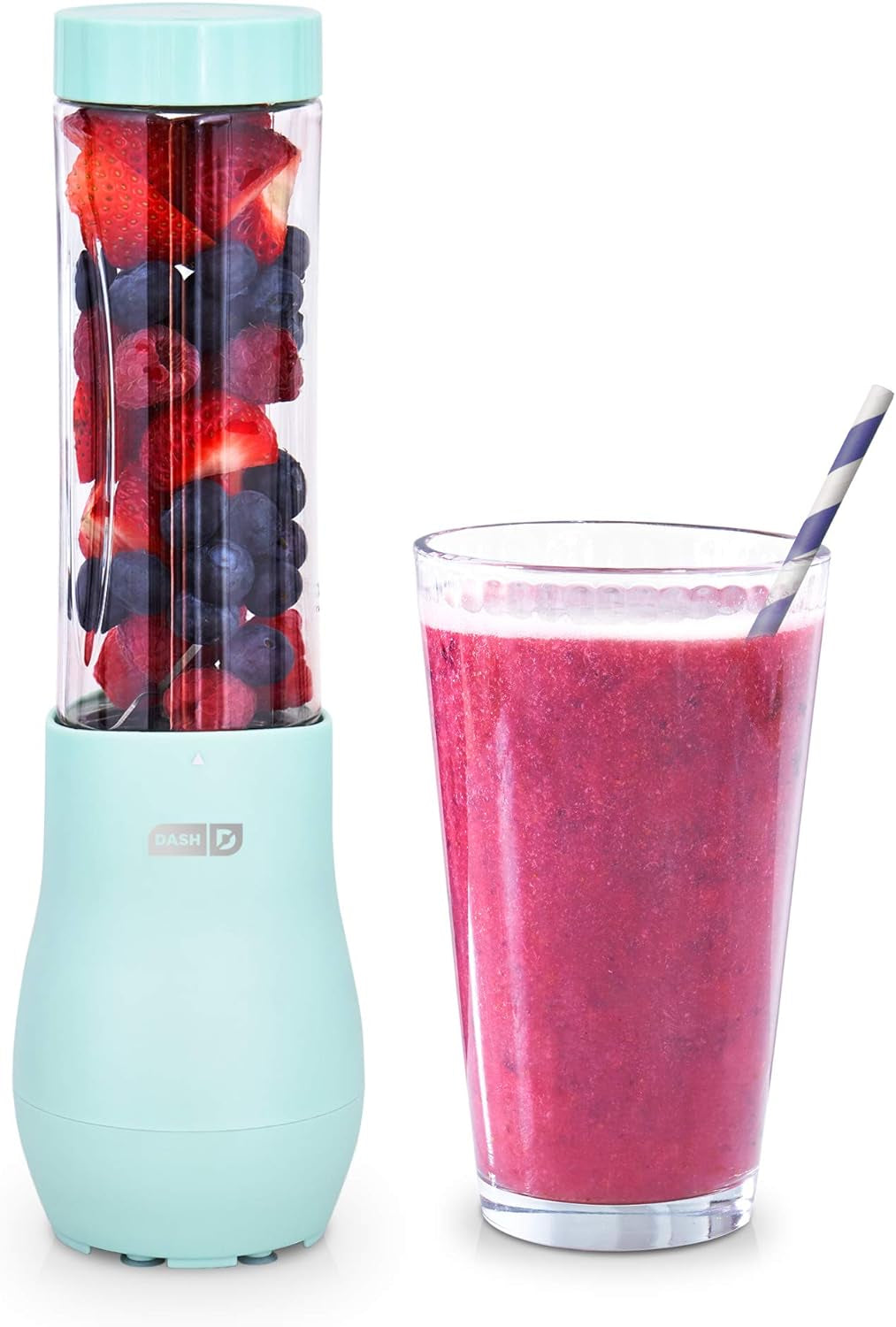  Mighty Mini 10oz Personal Blender – Compact Bottle Blender with Travel Lid | Aqua