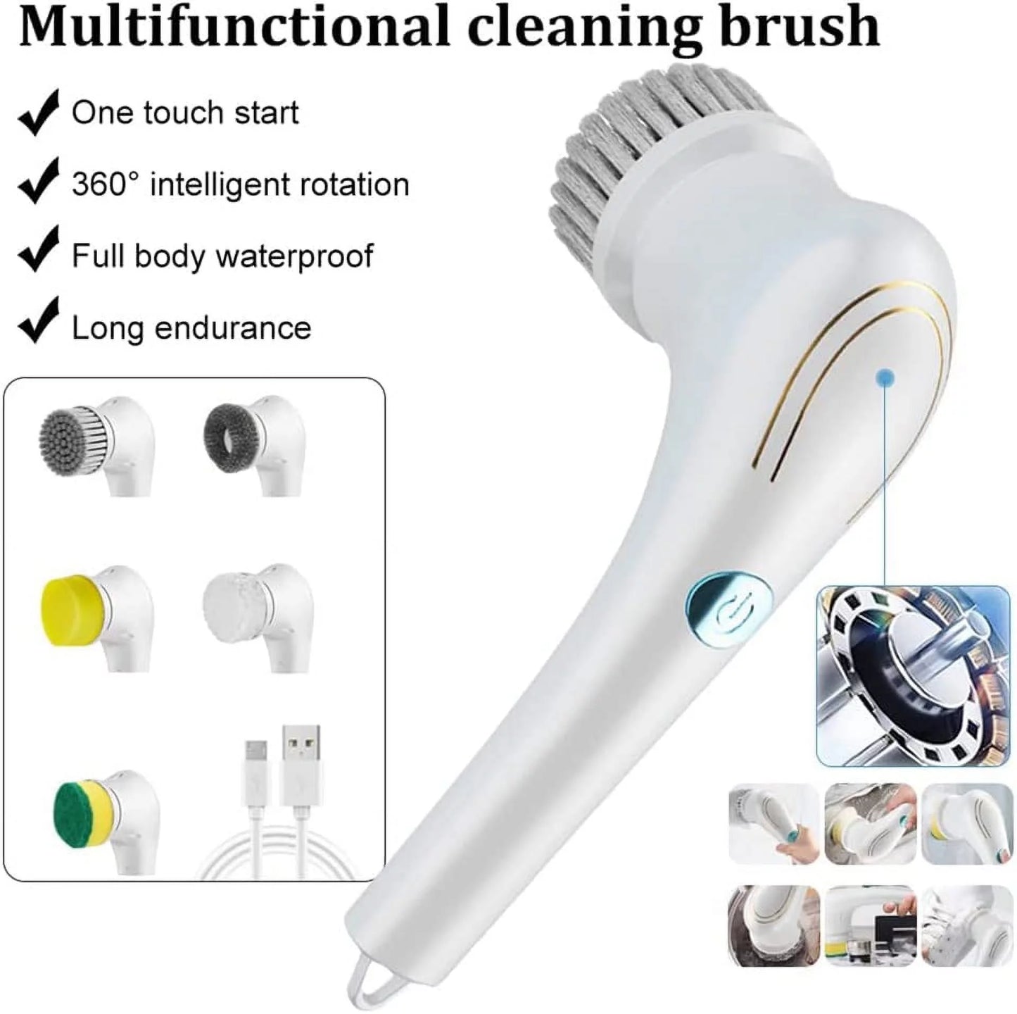 Beiou™ 5-in-1 Cordless Electric Spin Scrubber
