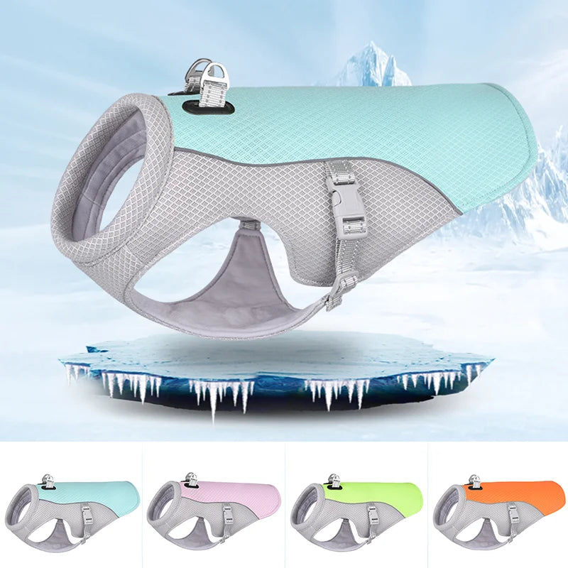 Summer Cooling Dog Vest Harness – Reflective, Quick-Release, Breathable Jacket for Small to Large Dogs