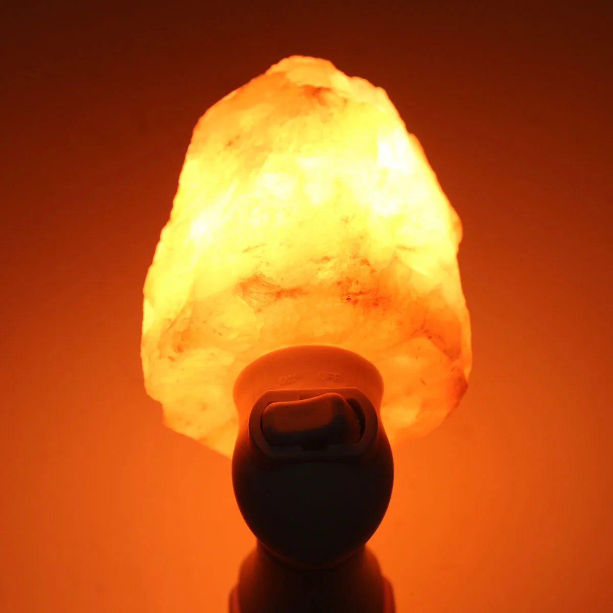 Natural Himalayan Salt Lamp – Crystal Rock Night Light with Warm LED Glow | Perfect for Bedroom, Desk, or Room Décor